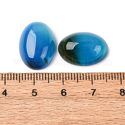 Крашеные овальные естественные голубой агат кабошоны&nbsp;G-K020-18x13mm-08