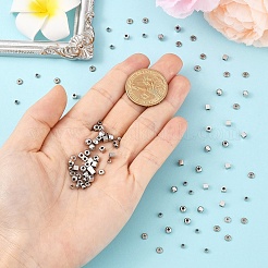 100 шт. 4-х видов проставочных бусин из нержавеющей стали 304&nbsp;STAS-YW0002-81