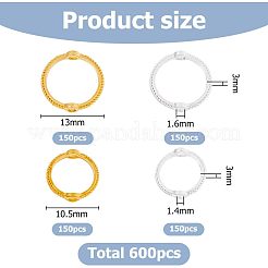 600шт 4 стиля оправы из бисера из сплава&nbsp;FIND-HS0001-08
