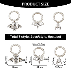 Подвески из сплава с летучей мышью в тибетском стиле&nbsp;HJEW-AB00223