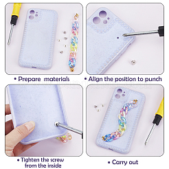 8 шт. 8 стиля акриловой цепочки для брелоков своими руками&nbsp;HJEW-PH0001-11