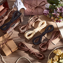 8 пачка 4-х цветных плоских шнуров из искусственной замши&nbsp;LW-CL0001-03A