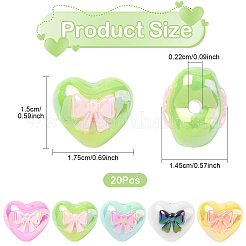 20 шт. непрозрачные акриловые бусины с УФ-покрытием&nbsp;PACR-YW0001-53