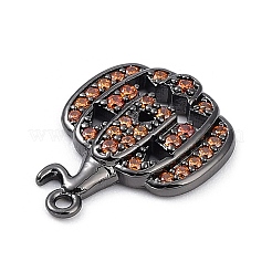 Покрытие стойки латунные оранжевые подвески с кубическим цирконием&nbsp;KK-D031-03B