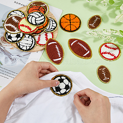 18 шт. 9 стиля аппликации из полиэстера с шариками и вышивкой&nbsp;PATC-FH0001-11