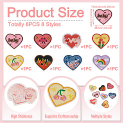 Сердце полиэстер компьютерная вышивка ткань термоприклеиваемые/пришивные заплатки&nbsp;PATC-TAC0011-01