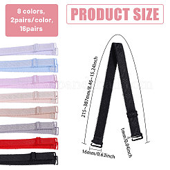 16 пара двухцветных полиэстеровых бретелей для бюстгальтера&nbsp;FIND-GL0002-26
