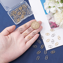 60 шт. 2-х цветные застежки-крючки из нержавеющей стали 304&nbsp;STAS-UN0063-31