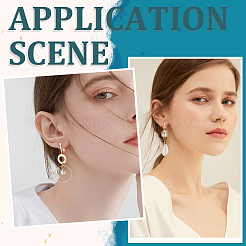 36 шт. латунные клипсы-конвертеры фурнитура&nbsp;KK-SP0001-10G