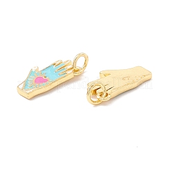 Кулон латунь эмаль&nbsp;KK-C238-01G