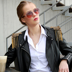 Модные погоны с цепочкой и кисточками в стиле панк&nbsp;DIY-WH0304-475G