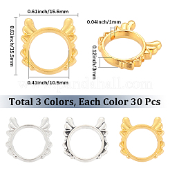 90 шт. рамка из 3-х цветных бусин в тибетском стиле&nbsp;FIND-SC0017-80