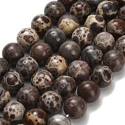 Нити бусин из натурального астроита и яшмы&nbsp;LS-G-H329-C02-10mm