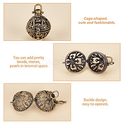 10 шт. 5 стиля подвески из латуни в виде клетки&nbsp;KK-FI0001-11