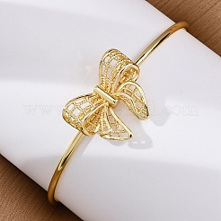 Латунь манжеты браслеты для женщин&nbsp;BJEW-U025-04G