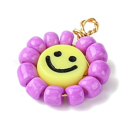 Подвески из акрилового стекла с бусинами&nbsp;PALLOY-MZ00294-03