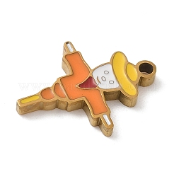 Эмалевые подвески из нержавеющей стали 304 с рождественской тематикой&nbsp;LS-STAS-K312-04L-G