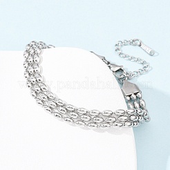 Многорядные браслеты из бусин нержавеющей стали 304 BJEW-K287-01P