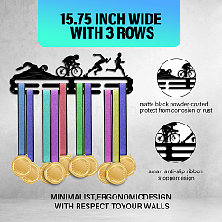 Спортивная тема железная вешалка для медалей настенная стойка для дисплея&nbsp;ODIS-WH0021-573