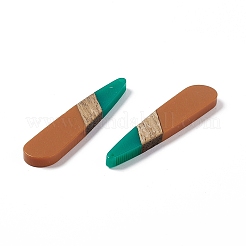 Большие подвески из непрозрачной смолы и орехового дерева&nbsp;RESI-M027-05D