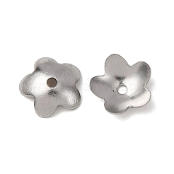 Бусины-цветы из нержавеющей стали 201 с одним лепестком&nbsp;STAS-N027-02