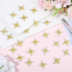 100 шт. самоклеящиеся нашивки на тканевой основе с компьютерной вышивкой в виде звезд&nbsp;PATC-CY0001-37B