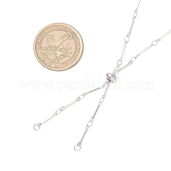 Изготовление ожерелий из плоской цепочки из нержавеющей стали 304&nbsp;AJEW-JB01349-02