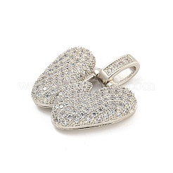 Латунные микропаве прозрачные подвески с фианитом&nbsp;KK-B099-01P-W