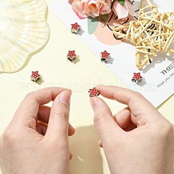 6 шт. европейские бусины из нержавеющей стали 304&nbsp;STAS-CJ0002-59