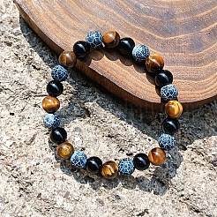 Браслеты из бусин натурального тигрового глаза&nbsp;CG8049