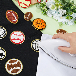 18 шт. 9 стиля аппликации из полиэстера с шариками и вышивкой&nbsp;PATC-FH0001-11