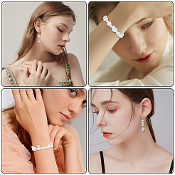 160 шт. 16 вида прозрачных акриловых бусин и 1 рулона эластичной хрустальной нити&nbsp;DIY-SC0016-21