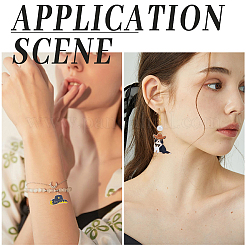 20 шт. 5 комплекта подвесок из эмалевого сплава с покрытием из светлого золота&nbsp;ENAM-SC0004-65