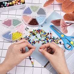 180 г 12-х цветных стеклянных бусин&nbsp;SEED-SZ0001-010