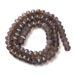 Серые натуральные бусины из агата &nbsp;G-P587-D04-02