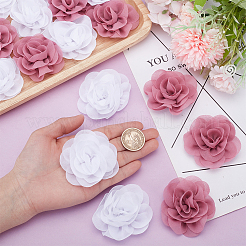 20 шт. 2-х цветные аксессуары для цветочного орнамента из полиэстера&nbsp;DIY-AR0004-39