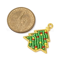 Рождественская тема подвески из стеклянного бисера&nbsp;PALLOY-MZ00809-02