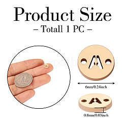 Подвески-соединители из настоящей латуни с покрытием из 14 карата золота&nbsp;KK-TAC0017-04G-03