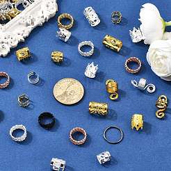 130 шт. 26 стиля манжеты для волос из сплава/алюминия/железа&nbsp;OHAR-CJ0001-04