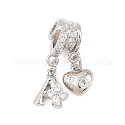 Кулоны из латуни с микропейвом и прозрачным фианитом&nbsp;KK-Z151-20P