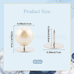 20 шт. АБС-пластик перламутровые кнопки без пришивания BUTT-CY0001-22A