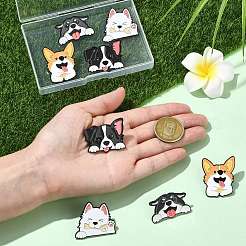 8 шт. 4 стиля эмалевых булавок для собак&nbsp;JEWB-CJ0002-97