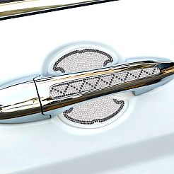 Наклейки на дверную ручку автомобиля со стразами&nbsp;AJEW-WH0181-43