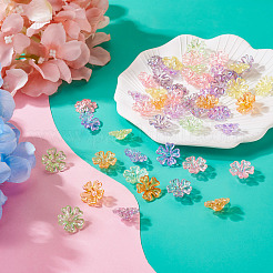 240 шт. 6-цветные прозрачные акриловые колпачки с УФ-покрытием&nbsp;OACR-TA0002-95