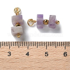 Подвески из натурального аметиста в форме куба&nbsp;STAS-C120-02G-02