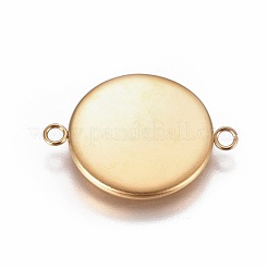 Ионное покрытие (IP) 304 нержавеющая сталь кабошон коннектор настройки&nbsp;STAS-G127-14-16mm-G