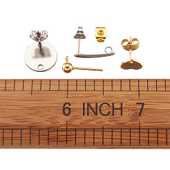 Фурнитура для сережек-гвоздиков из нержавеющей стали 304&nbsp;STAS-TA0004-38