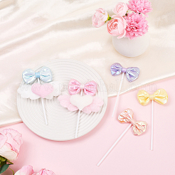 10шт 5-х цветные пластиковые украшения для торта&nbsp;DIY-SP0005-90