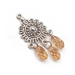 Старинное серебро покрытием сплава подвески&nbsp;PALLOY-L225-P01-AS