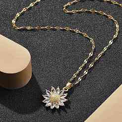 Ожерелья из нержавеющей стали 304 для женщин&nbsp;NJEW-R015-01G